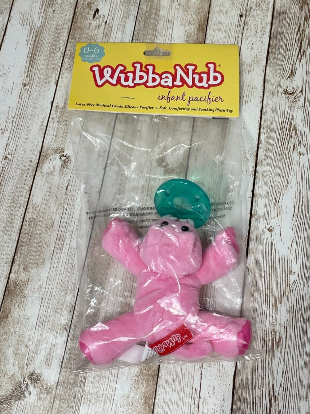 WubbaNub Infant Baby Pacifier PINK KITTY Plush Animal Baby Soothie NEW RARE